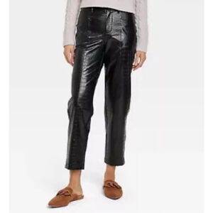 Women's A New Day Black Croc Pants Size 2